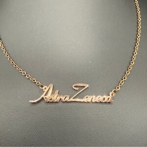 Pharmaceutical Rose Goldtone AstraZeneca Delicate Minimal Necklace